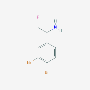 molecular formula C8H8Br2FN B15264018 1-(3,4-Dibromophenyl)-2-fluoroethan-1-amine 