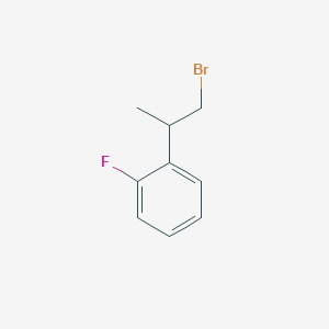 molecular formula C9H10BrF B15264055 1-(1-Bromopropan-2-yl)-2-fluorobenzene 