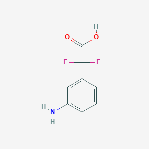 molecular formula C8H7F2NO2 B15264063 2-(3-Aminophenyl)-2,2-difluoroacetic acid 