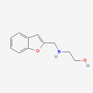 molecular formula C11H13NO2 B15264091 2-((Benzofuran-2-ylmethyl)amino)ethan-1-ol 