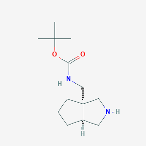 molecular formula C13H24N2O2 B15264118 tert-Butyl (((3aS,6aS)-octahydrocyclopenta[c]pyrrol-3a-yl)methyl)carbamate 