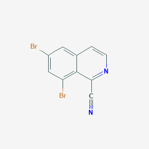 molecular formula C10H4Br2N2 B15264120 6,8-Dibromoisoquinoline-1-carbonitrile 