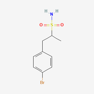 molecular formula C9H12BrNO2S B15264138 1-(4-Bromophenyl)propane-2-sulfonamide 