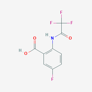 molecular formula C9H5F4NO3 B1526416 5-Fluoro-2-(2,2,2-trifluoroacetamido)benzoic acid CAS No. 49579-59-1