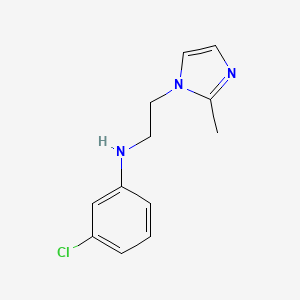molecular formula C12H14ClN3 B15264164 3-chloro-N-[2-(2-methyl-1H-imidazol-1-yl)ethyl]aniline 