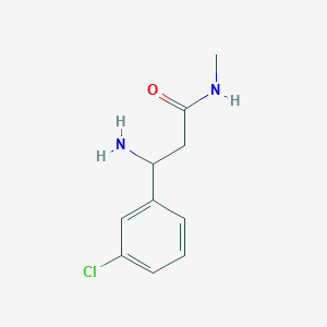 molecular formula C10H13ClN2O B15264203 3-Amino-3-(3-chlorophenyl)-N-methylpropanamide 