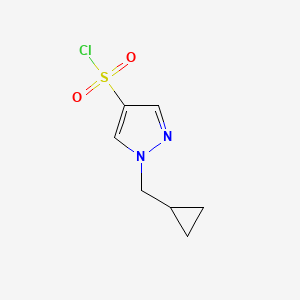 molecular formula C7H9ClN2O2S B1526422 1-(cyclopropylmethyl)-1H-pyrazole-4-sulfonyl chloride CAS No. 1178919-63-5