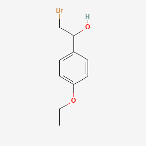 molecular formula C10H13BrO2 B15264240 2-Bromo-1-(4-ethoxyphenyl)ethan-1-ol 