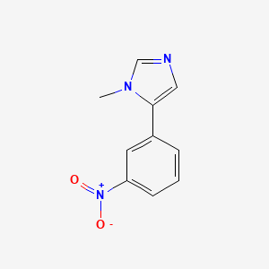 molecular formula C10H9N3O2 B15264248 1-Methyl-5-(3-nitrophenyl)-1H-imidazole 