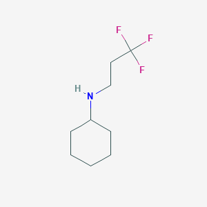 molecular formula C9H16F3N B1526427 N-(3,3,3-trifluoropropyl)cyclohexanamine CAS No. 1178206-11-5