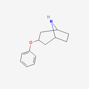 molecular formula C13H17NO B15264277 3-Phenoxy-8-azabicyclo[3.2.1]octane 