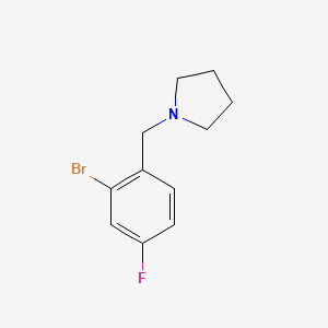 molecular formula C11H13BrFN B1526428 1-(2-Bromo-4-fluorobenzyl)pyrrolidine CAS No. 1247703-04-3
