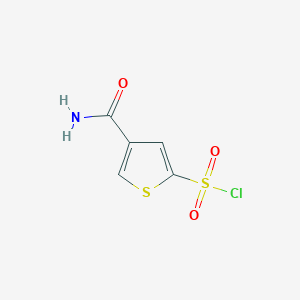 molecular formula C5H4ClNO3S2 B1526430 4-Carbamoylthiophene-2-sulfonyl chloride CAS No. 1452182-35-2