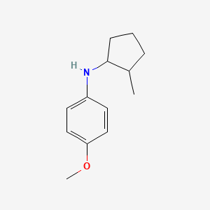 molecular formula C13H19NO B15264344 4-methoxy-N-(2-methylcyclopentyl)aniline 