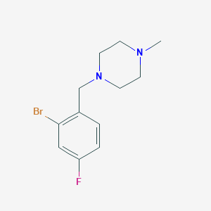 molecular formula C12H16BrFN2 B1526437 1-(2-Bromo-4-fluorobenzyl)-4-methylpiperazine CAS No. 1248702-49-9