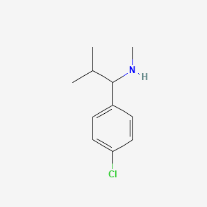 molecular formula C11H16ClN B15264378 [1-(4-Chlorophenyl)-2-methylpropyl](methyl)amine 