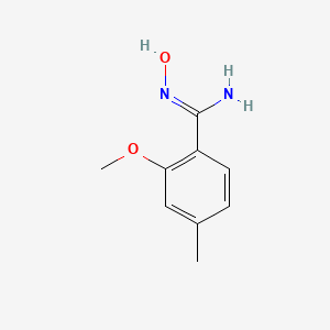 molecular formula C9H12N2O2 B15264392 N'-hydroxy-2-methoxy-4-methylbenzene-1-carboximidamide 