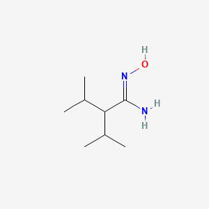 molecular formula C8H18N2O B15264401 N'-Hydroxy-3-methyl-2-(propan-2-yl)butanimidamide 