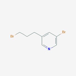 molecular formula C8H9Br2N B15264426 3-Bromo-5-(3-bromopropyl)pyridine 