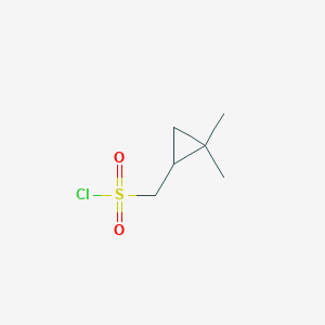 molecular formula C6H11ClO2S B15264435 (2,2-Dimethylcyclopropyl)methanesulfonyl chloride 
