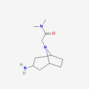 molecular formula C11H21N3O B1526444 2-{3-amino-8-azabicyclo[3.2.1]octan-8-yl}-N,N-dimethylacetamide CAS No. 1248379-89-6
