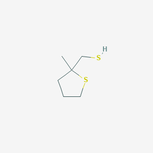 molecular formula C6H12S2 B15264455 (2-Methylthiolan-2-yl)methanethiol 