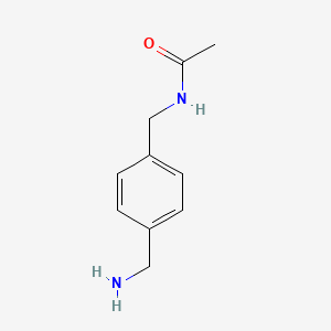 molecular formula C10H14N2O B1526446 N-{[4-(Aminomethyl)phenyl]methyl}acetamide CAS No. 62592-05-6
