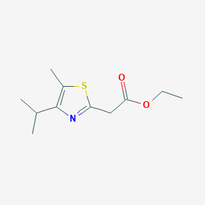 molecular formula C11H17NO2S B1526448 Ethyl 2-[5-methyl-4-(propan-2-yl)-1,3-thiazol-2-yl]acetate CAS No. 1179258-09-3