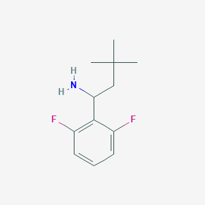 molecular formula C12H17F2N B15264482 1-(2,6-Difluorophenyl)-3,3-dimethylbutan-1-amine 