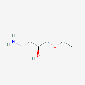 molecular formula C7H17NO2 B15264495 (2S)-4-Amino-1-(propan-2-yloxy)butan-2-ol 