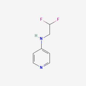 molecular formula C7H8F2N2 B15264506 N-(2,2-difluoroethyl)pyridin-4-amine 