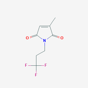 molecular formula C8H8F3NO2 B1526452 3-methyl-1-(3,3,3-trifluoropropyl)-2,5-dihydro-1H-pyrrole-2,5-dione CAS No. 1341433-56-4