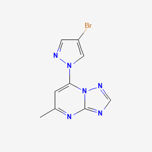 4-bromo-1-{5-methyl-[1,2,4]triazolo[1,5-a]pyrimidin-7-yl}-1H-pyrazole