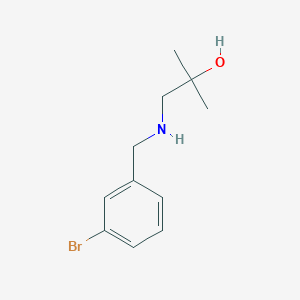 molecular formula C11H16BrNO B15264582 1-{[(3-Bromophenyl)methyl]amino}-2-methylpropan-2-ol 