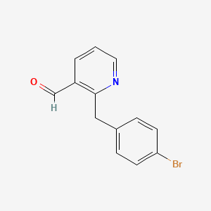 molecular formula C13H10BrNO B15264589 2-[(4-Bromophenyl)methyl]pyridine-3-carbaldehyde 