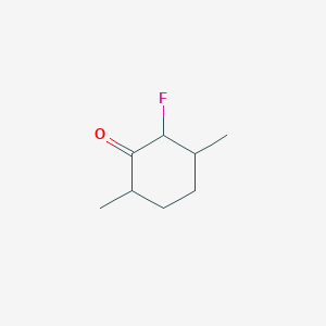 molecular formula C8H13FO B15264596 2-Fluoro-3,6-dimethylcyclohexan-1-one 