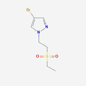 molecular formula C7H11BrN2O2S B1526460 4-bromo-1-[2-(ethanesulfonyl)ethyl]-1H-pyrazole CAS No. 1183069-91-1