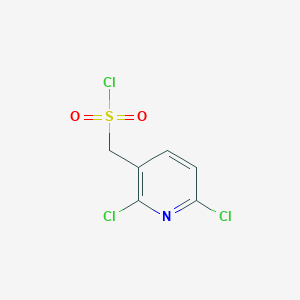 molecular formula C6H4Cl3NO2S B15264607 (2,6-Dichloropyridin-3-yl)methanesulfonyl chloride 