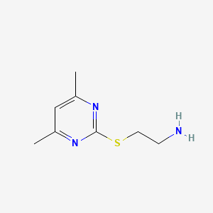 molecular formula C8H13N3S B15264608 2-[(2-Aminoethyl)sulfanyl]-4,6-dimethylpyrimidine 