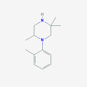 molecular formula C14H22N2 B15264614 2,5,5-Trimethyl-1-(2-methylphenyl)piperazine 