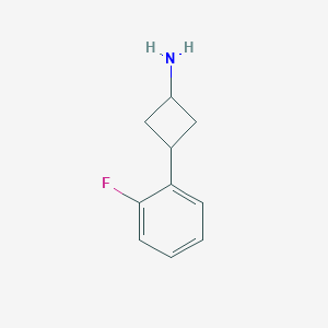 molecular formula C10H12FN B15264628 3-(2-Fluorophenyl)cyclobutan-1-amine 