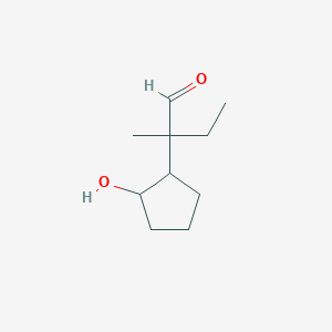 molecular formula C10H18O2 B15264674 2-(2-Hydroxycyclopentyl)-2-methylbutanal 