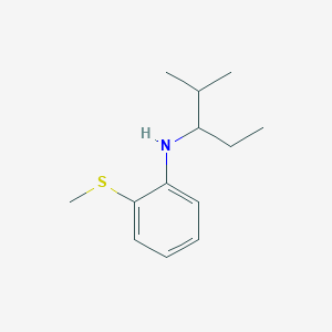 molecular formula C13H21NS B15264678 N-(2-Methylpentan-3-yl)-2-(methylsulfanyl)aniline 