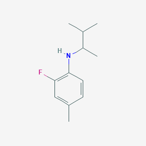 molecular formula C12H18FN B15264679 2-fluoro-4-methyl-N-(3-methylbutan-2-yl)aniline 