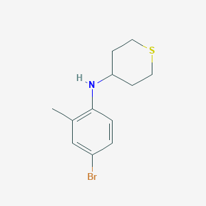 molecular formula C12H16BrNS B15264680 N-(4-bromo-2-methylphenyl)thian-4-amine 