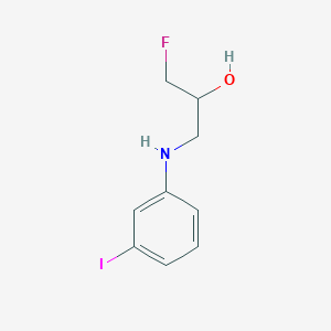 molecular formula C9H11FINO B15264715 1-Fluoro-3-[(3-iodophenyl)amino]propan-2-ol 