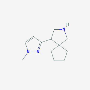 molecular formula C12H19N3 B15264726 4-(1-Methyl-1H-pyrazol-3-yl)-2-azaspiro[4.4]nonane 