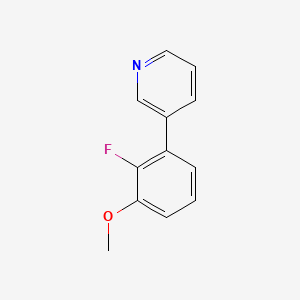 molecular formula C12H10FNO B15264730 3-(2-Fluoro-3-methoxyphenyl)pyridine CAS No. 1214333-92-2
