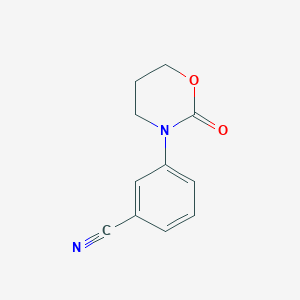 molecular formula C11H10N2O2 B15264768 3-(2-Oxo-1,3-oxazinan-3-YL)benzonitrile 