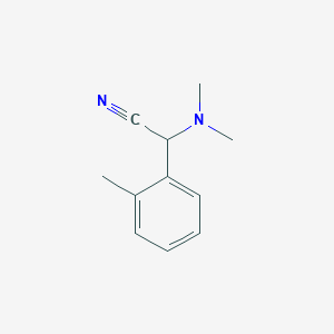molecular formula C11H14N2 B15264770 (Dimethylamino)(2-methylphenyl)acetonitrile 
